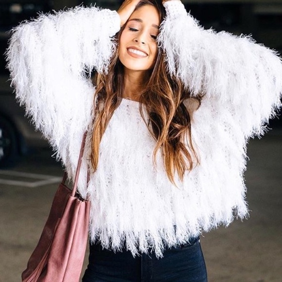 LF Sweaters - LF white shaggy sweater